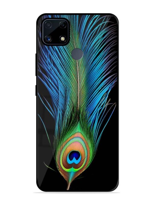 Peacock Feather Glossy Metal TPU Phone Cover for Realme C25S Zapvi