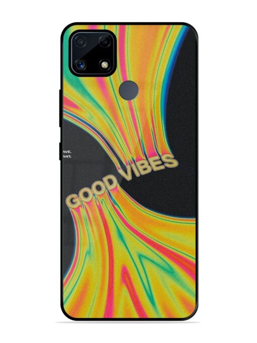 Good Vibes Glossy Metal Phone Cover for Realme C25S Zapvi