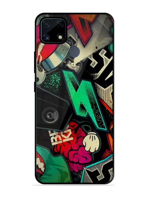 Graffiti Art Glossy Metal Phone Cover for Realme C25S Zapvi