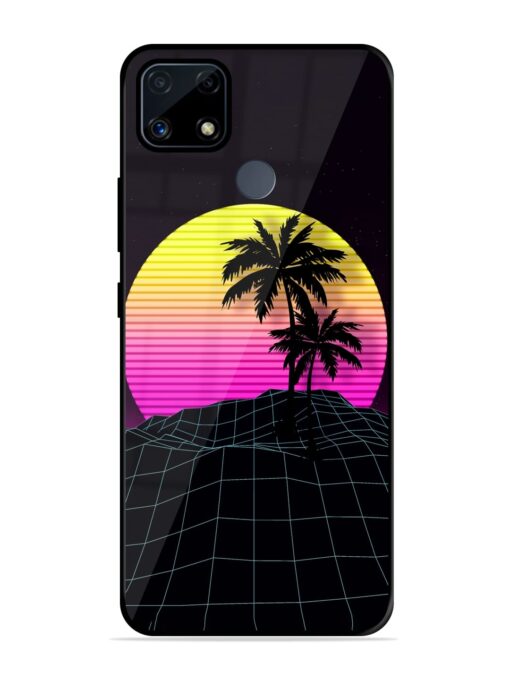 Coconut Vector Glossy Metal Phone Cover for Realme C25S Zapvi