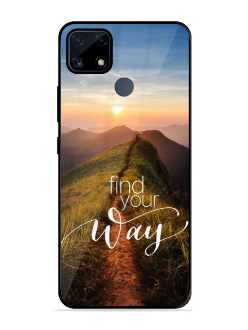 Find Your Way Glossy Metal Phone Cover for Realme C25S Zapvi