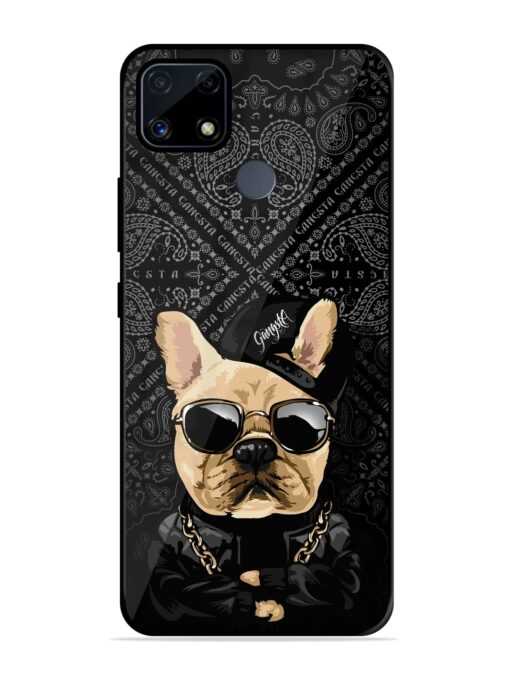 Gangsta Cool Sunmetales Dog Glossy Metal Phone Cover for Realme C25S Zapvi