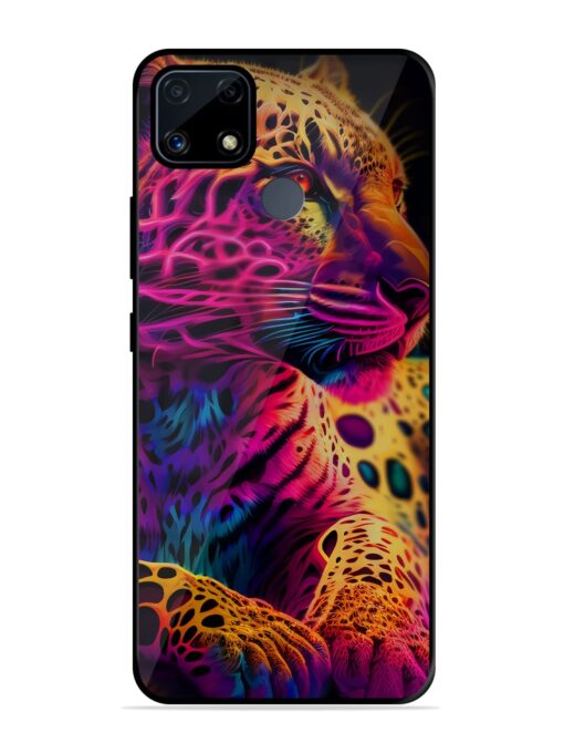 Leopard Art Glossy Metal Phone Cover for Realme C25S Zapvi