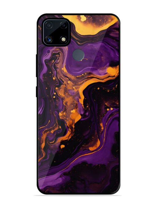 Painting Of A Purple Glossy Metal Phone Cover for Realme C25S Zapvi