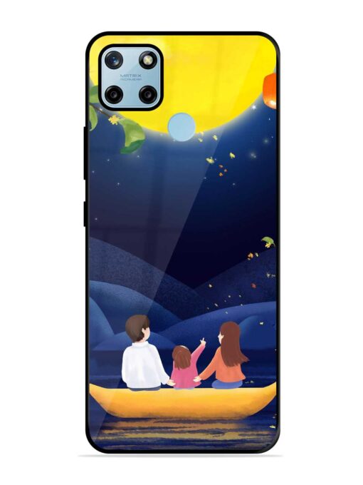 Happy Family And Beautiful View Glossy Metal Phone Cover for Realme C25Y Zapvi