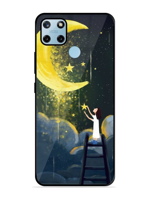 Moonlight Healing Night Illustration Glossy Metal TPU Phone Cover for Realme C25Y Zapvi