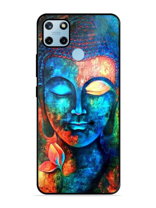 Buddha Painting Glossy Metal Phone Cover for Realme C25Y Zapvi