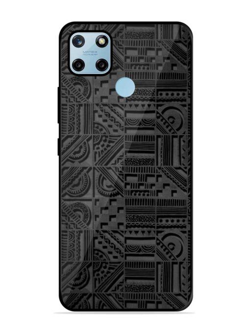 Seamless Pattern Glossy Metal Phone Cover for Realme C25Y Zapvi