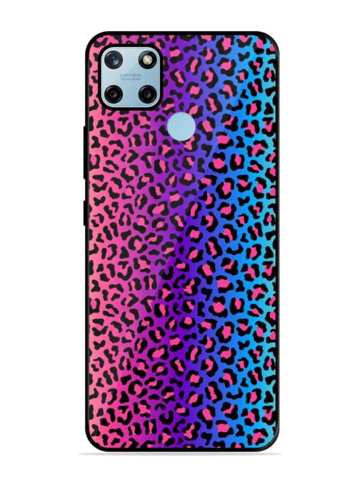 Colorful Leopard Seamless Glossy Metal Phone Cover for Realme C25Y Zapvi