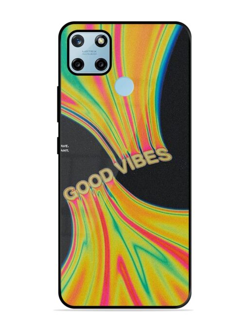 Good Vibes Glossy Metal Phone Cover for Realme C25Y Zapvi