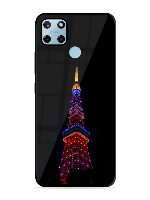 Eiffel Tower Night View Glossy Metal Phone Cover for Realme C25Y Zapvi