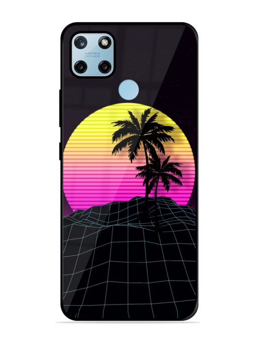 Coconut Vector Glossy Metal Phone Cover for Realme C25Y Zapvi