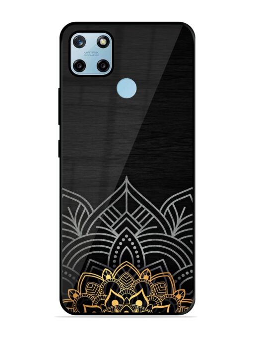 Decorative Golden Pattern Glossy Metal Phone Cover for Realme C25Y Zapvi