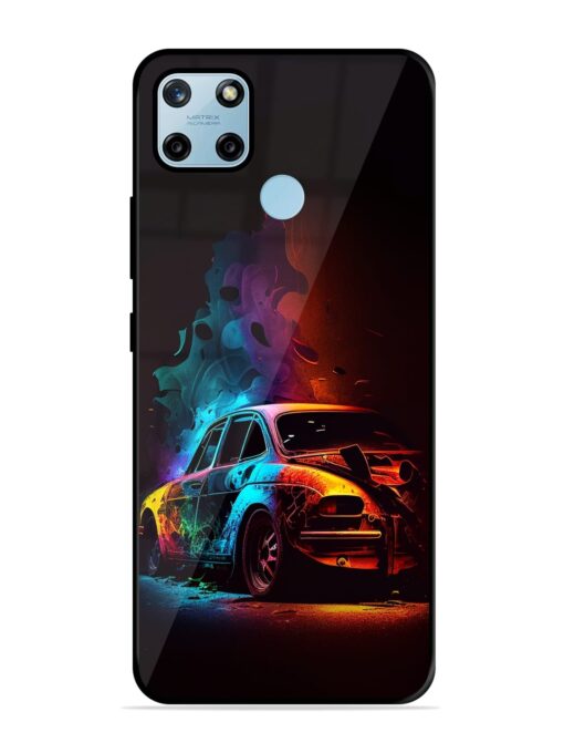 High Classic Car Art Glossy Metal Phone Cover for Realme C25Y Zapvi