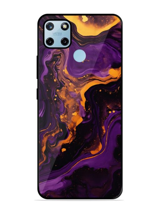 Painting Of A Purple Glossy Metal Phone Cover for Realme C25Y Zapvi