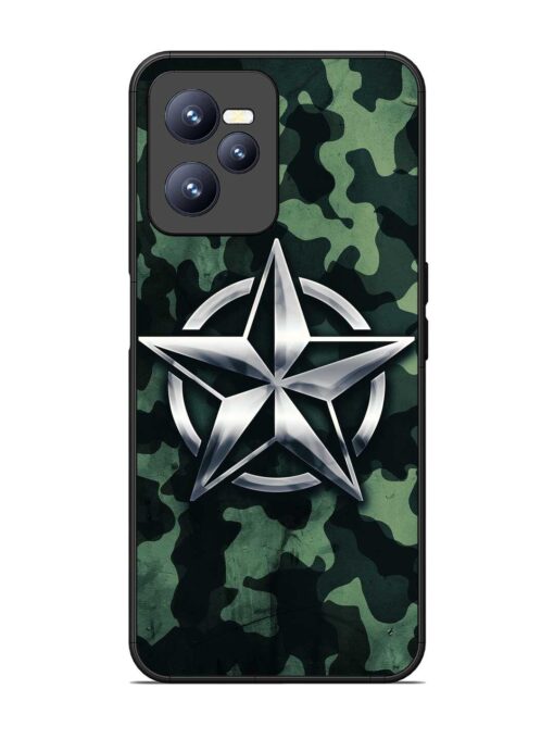 Indian Army Star Design Glossy Metal Phone Cover for Realme C35 Zapvi