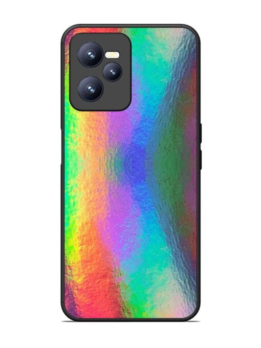 Colorful Holographic Background Glossy Metal TPU Phone Cover for Realme C35 Zapvi