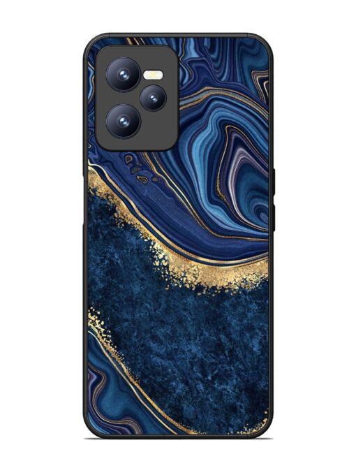 Abstract Background Blue Glossy Metal TPU Phone Cover for Realme C35 Zapvi