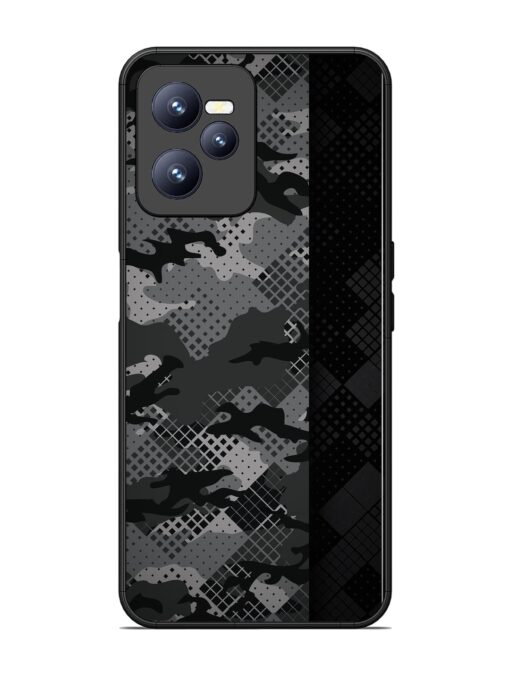 Dark Camouflage Glossy Metal Phone Cover for Realme C35 Zapvi