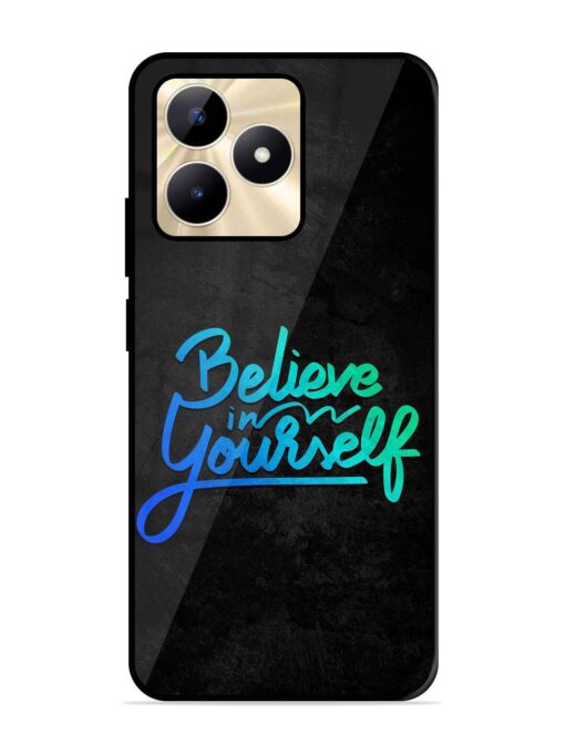 Believe In Yourself Glossy Metal Phone Cover for Realme C51 Zapvi