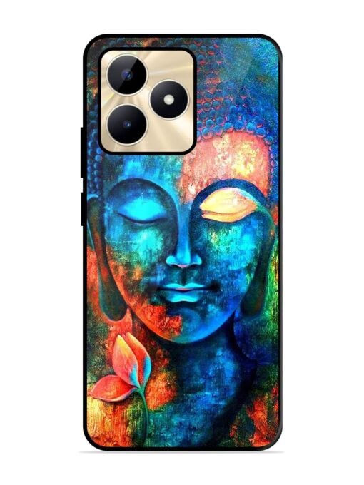 Buddha Painting Glossy Metal Phone Cover for Realme C51 Zapvi