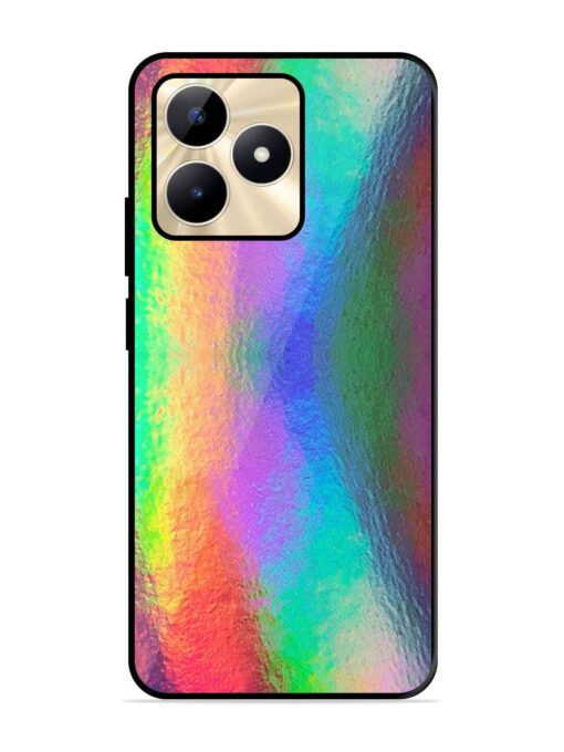 Colorful Holographic Background Glossy Metal TPU Phone Cover for Realme C51 Zapvi