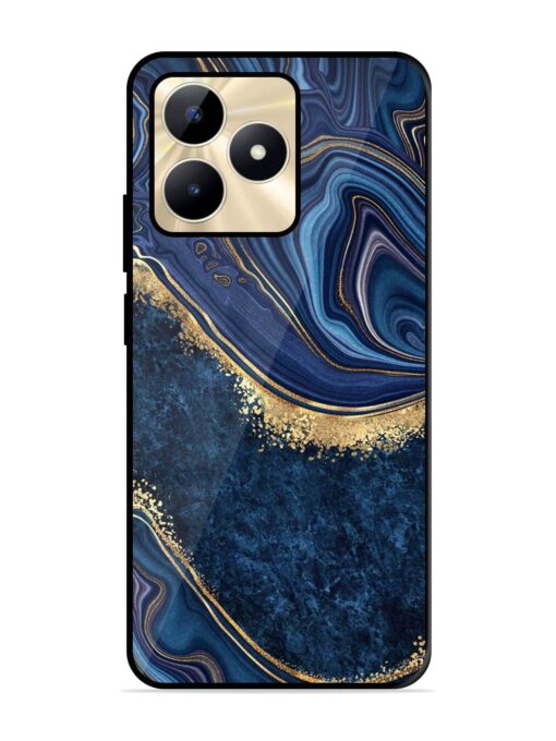 Abstract Background Blue Glossy Metal TPU Phone Cover for Realme C51 Zapvi