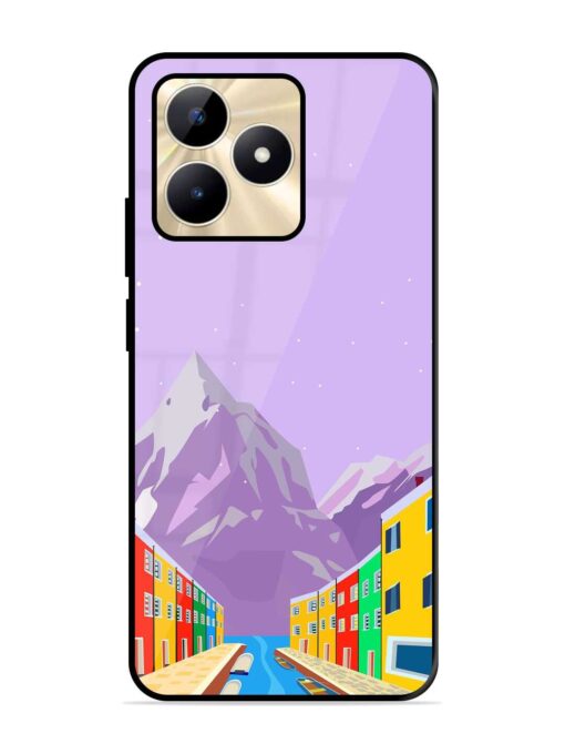 Venice City Illustration Glossy Metal Phone Cover for Realme C51 Zapvi