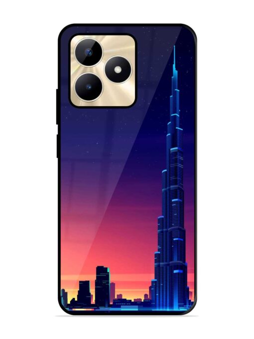 Burj Khalifa Abstract Glossy Metal Phone Cover for Realme C51 Zapvi