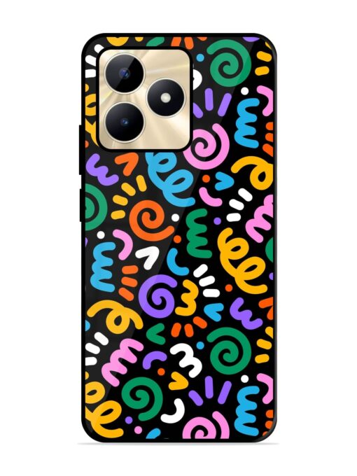 Colorful Seamless Vector Glossy Metal Phone Cover for Realme C51 Zapvi