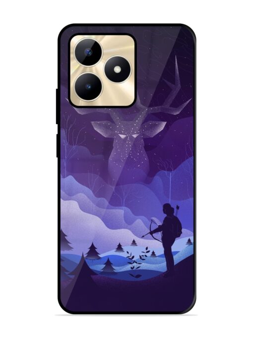 Deer Forest River Glossy Metal Phone Cover for Realme C51 Zapvi