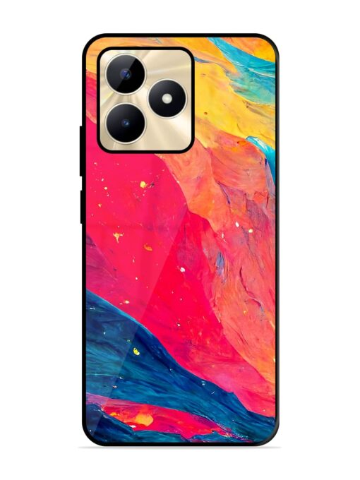 Starry Night Glossy Metal Phone Cover for Realme C51 Zapvi