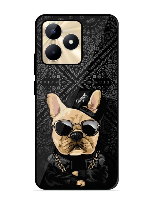 Gangsta Cool Sunmetales Dog Glossy Metal Phone Cover for Realme C51 Zapvi