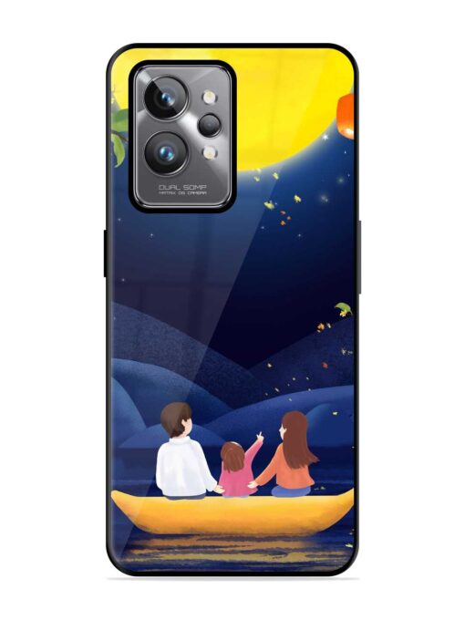 Happy Family And Beautiful View Glossy Metal Phone Cover for Realme Gt 2 Pro Zapvi