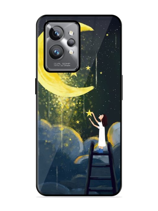 Moonlight Healing Night Illustration Glossy Metal TPU Phone Cover for Realme Gt 2 Pro Zapvi