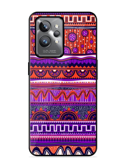 Ethnic Seamless Pattern Glossy Metal TPU Phone Cover for Realme Gt 2 Pro Zapvi