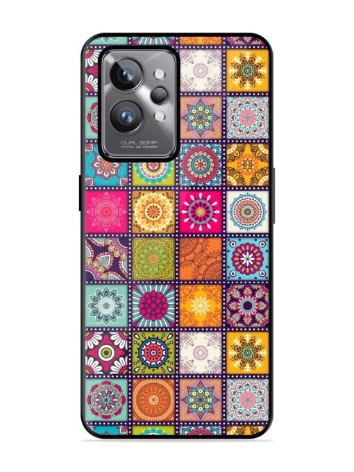 Seamless Pattern Vintage Glossy Metal Phone Cover for Realme Gt 2 Pro Zapvi