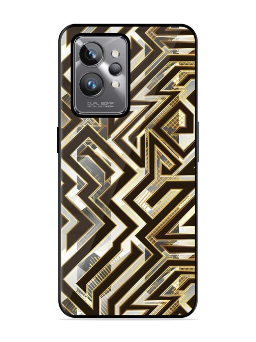 Technology Geometric Seamless Glossy Metal Phone Cover for Realme Gt 2 Pro Zapvi