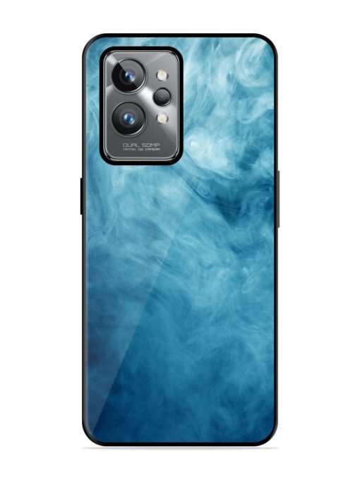 Blue Smoke Art Glossy Metal Phone Cover for Realme Gt 2 Pro Zapvi