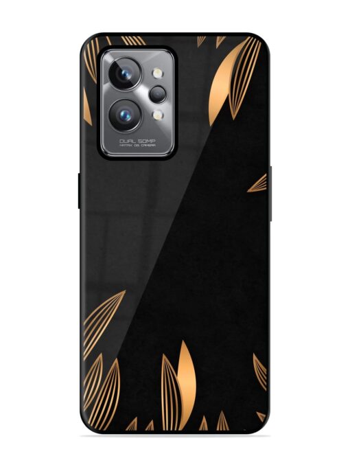 Golden Leaf Pattern Glossy Metal Phone Cover for Realme Gt 2 Pro Zapvi