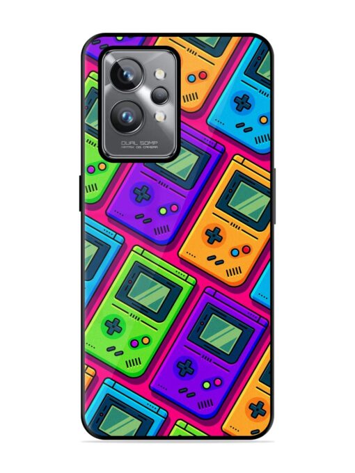 Game Seamless Pattern Glossy Metal Phone Cover for Realme Gt 2 Pro Zapvi