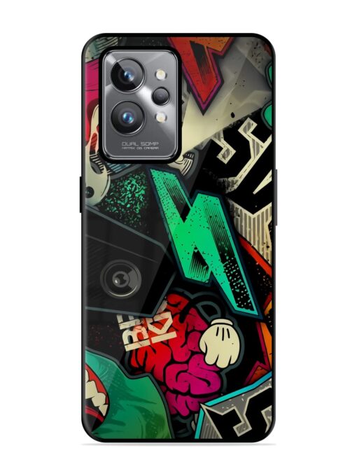 Graffiti Art Glossy Metal Phone Cover for Realme Gt 2 Pro Zapvi