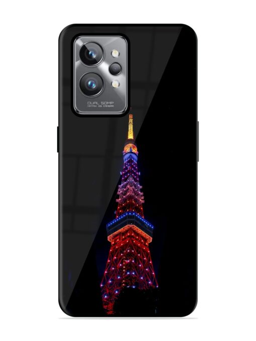 Eiffel Tower Night View Glossy Metal Phone Cover for Realme Gt 2 Pro Zapvi