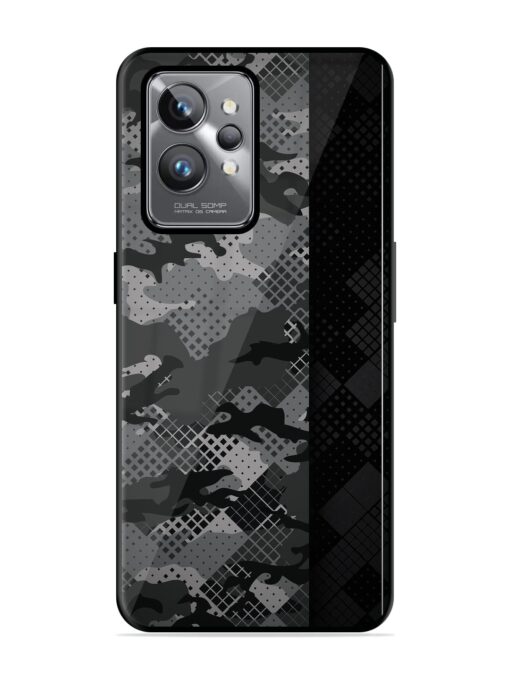 Dark Camouflage Glossy Metal Phone Cover for Realme Gt 2 Pro Zapvi