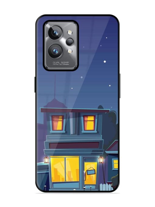 Vector Night House Glossy Metal Phone Cover for Realme Gt 2 Pro Zapvi