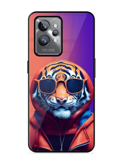 Tiger Animation Glossy Metal Phone Cover for Realme Gt 2 Pro Zapvi