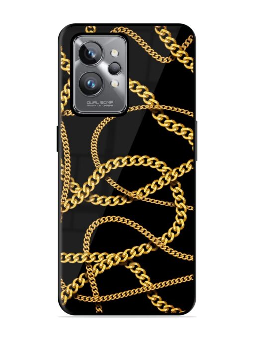 Decorative Golde Chain Glossy Metal Phone Cover for Realme Gt 2 Pro Zapvi