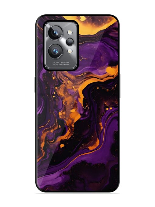 Painting Of A Purple Glossy Metal Phone Cover for Realme Gt 2 Pro Zapvi