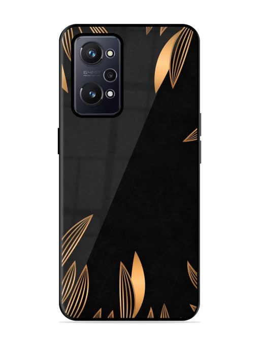 Golden Leaf Pattern Glossy Metal Phone Cover for Realme Gt Neo 3T Zapvi