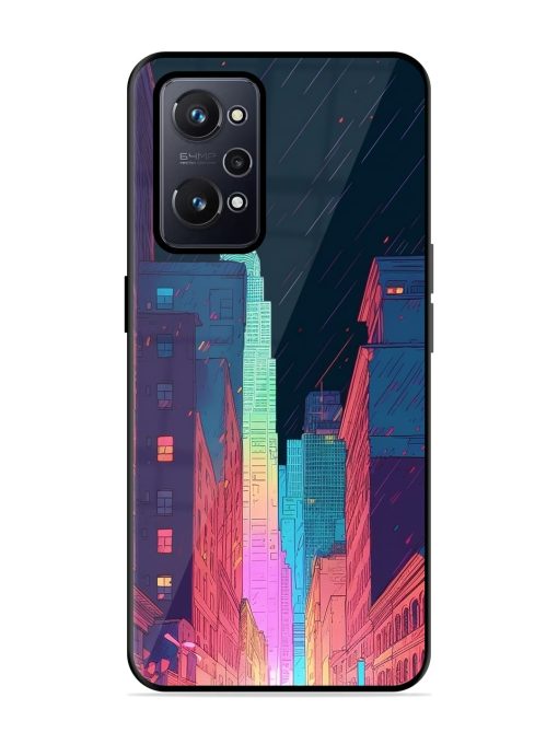 Minimal City Art Glossy Metal Phone Cover for Realme Gt Neo 3T Zapvi